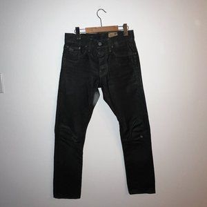 G-Star Skinny Black Silicon Wash Denim Pants Mens 30x32